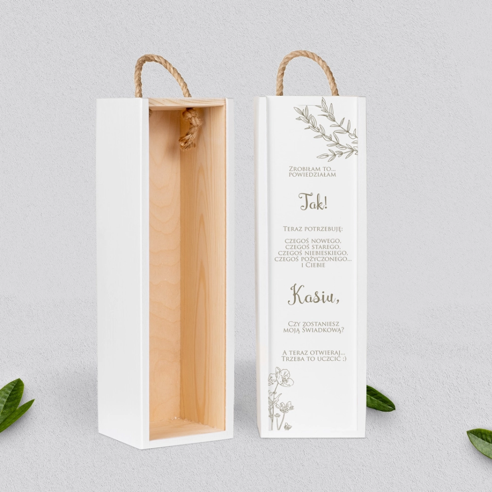 Prośba o Świadkowanie - SNW biała Fiori Motyw 2