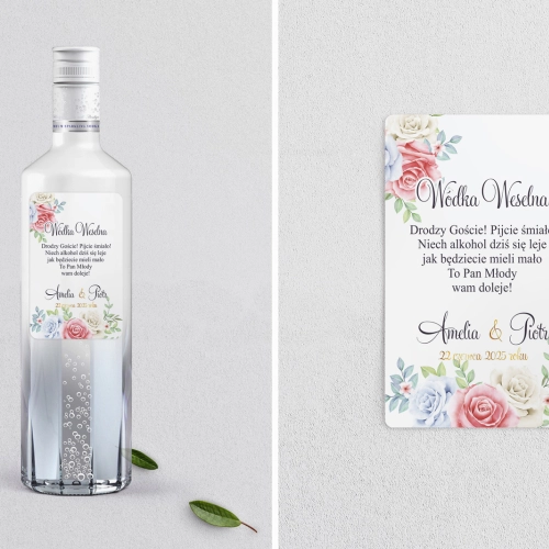 Naklejki na alkohol - Geometryczne serce - Motyw 3