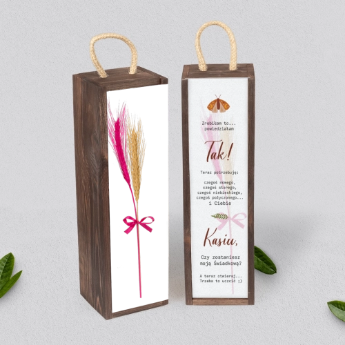 Prośba o Świadkowanie - SNW Akryl brązowa Butterflies - Motyw 3