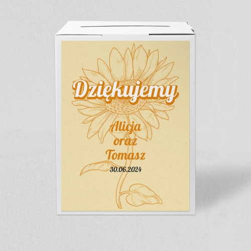 Pudełko na koperty i pieniądze Sunflowers Motyw 1