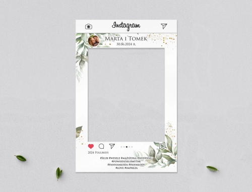 Ramka do zdjęć - Instagram Leaves Motyw 1