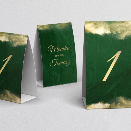 Numerki na stół Greenery Motyw 1