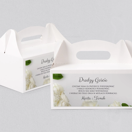 Pudełko na ciasto weselne Soft - Motyw 4