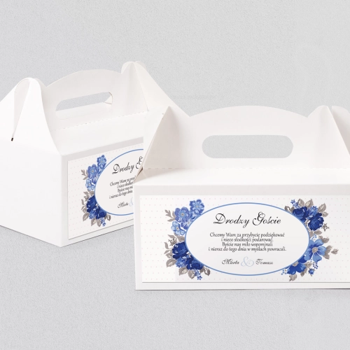 Pudełko na ciasto weselne Radosny Dzień Motyw 3