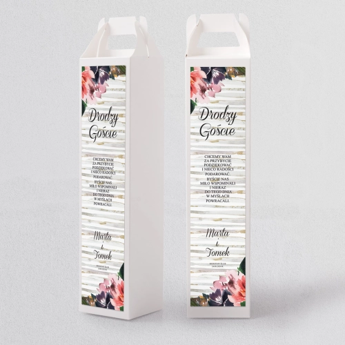 Pudełko na alkohol Akwarelka - Motyw 3