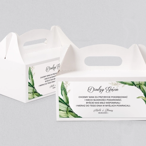 Pudełko na ciasto weselne Charlotte - Motyw 1