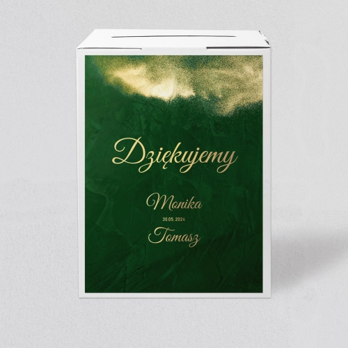 Pudełko na koperty i pieniądze Greenery Motyw 1