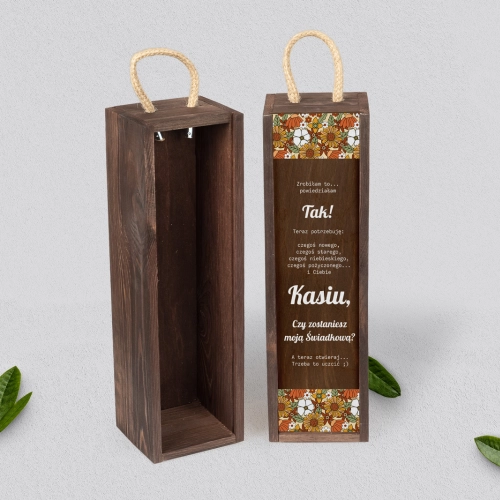 Prośba o Świadkowanie - SNW brązowa Retro Style Motyw 1