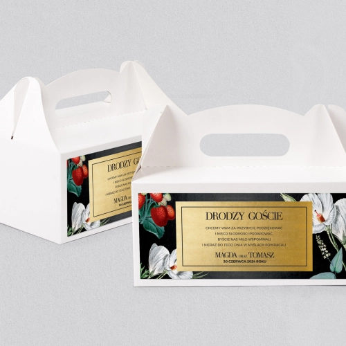 Pudełko na ciasto weselne Amore - Motyw 3