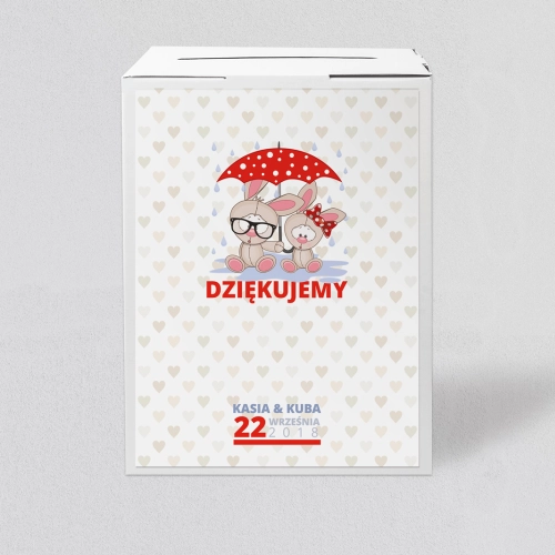 Pudełko na koperty i pieniądze Uroczy Deszcz Motyw 4
