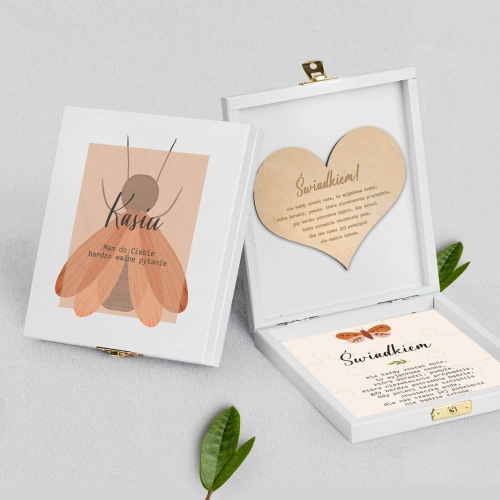 Prośba o świadkowanie - białe puzzle Butterflies - Motyw 2