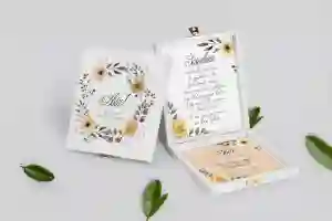 Prośba o świadkowanie - białe puzzle Akwarelowe Wianki Motyw 4