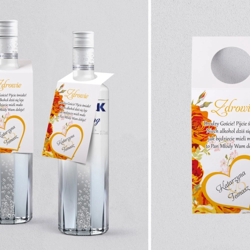 Zawieszka na alkohol oczko Serca Kwiat Motyw 4