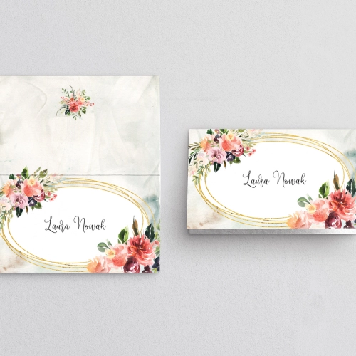 Winietki ślubne składane Spring Love - Motyw 4