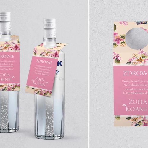Zawieszka na alkohol oczko Kwiatowe Pole Motyw 5