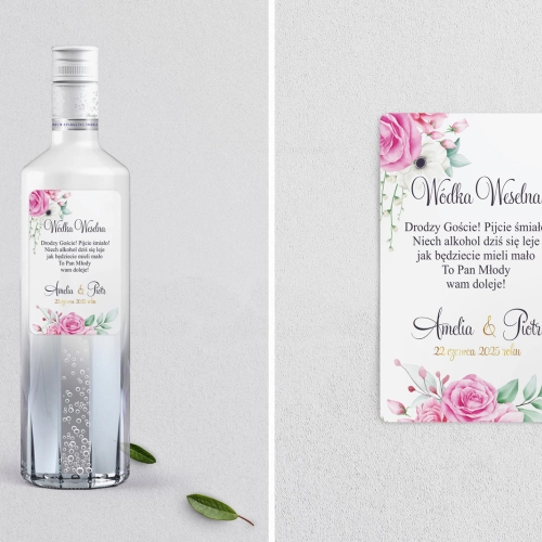 Naklejki na alkohol - Geometryczne serce - Motyw 1