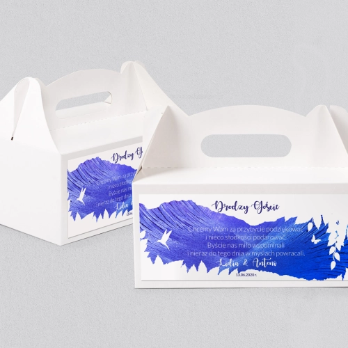 Pudełko na ciasto weselne Stylish Motyw 13