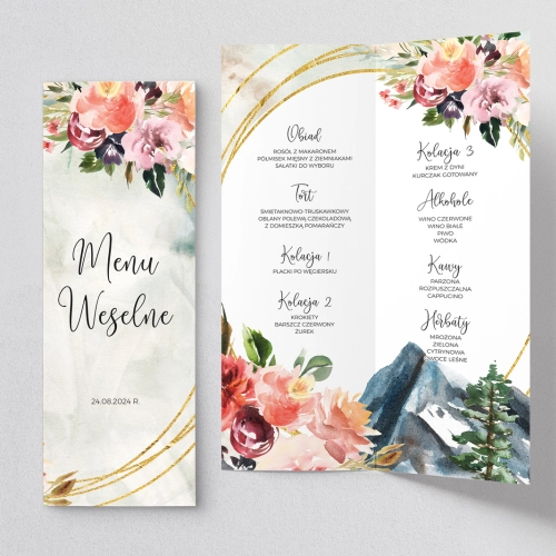 Menu Weselne Spring Love - Motyw 6