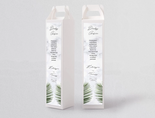 Pudełko na alkohol Marble leaf Motyw 1