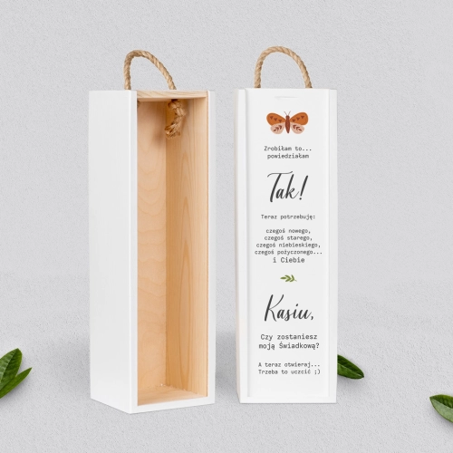 Prośba o Świadkowanie - SNW biała Butterflies - Motyw 2