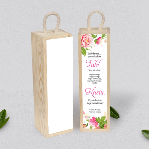 Prośba o Świadkowanie - SNW Akryl naturalna Serca Kwiat Motyw 1