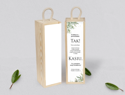 Prośba o Świadkowanie - SNW Akryl naturalna Leaves Motyw 1