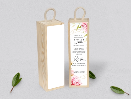 Prośba o Świadkowanie - SNW Akryl naturalna Flowers & Frame Motyw 5