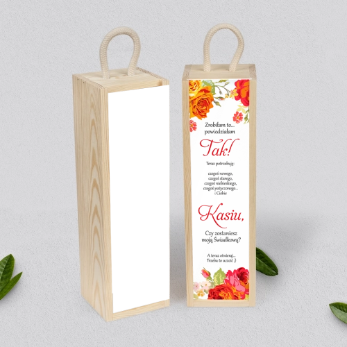 Prośba o Świadkowanie - SNW Akryl naturalna Serca Kwiat Motyw 3