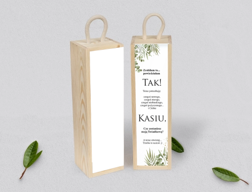 Prośba o Świadkowanie - SNW Akryl naturalna Leaves Motyw 2