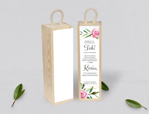Prośba o Świadkowanie - SNW Akryl naturalna Flowers & Frame Motyw 4