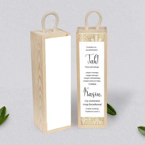 Prośba o Świadkowanie - SNW Akryl naturalna Vintage Motyw 1