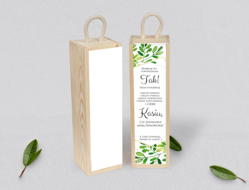 Prośba o Świadkowanie - SNW Akryl naturalna Flowers & Frame Motyw 3