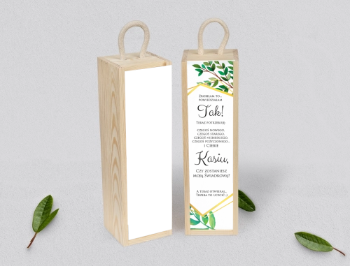 Prośba o Świadkowanie - SNW Akryl naturalna Flowers & Frame Motyw 2