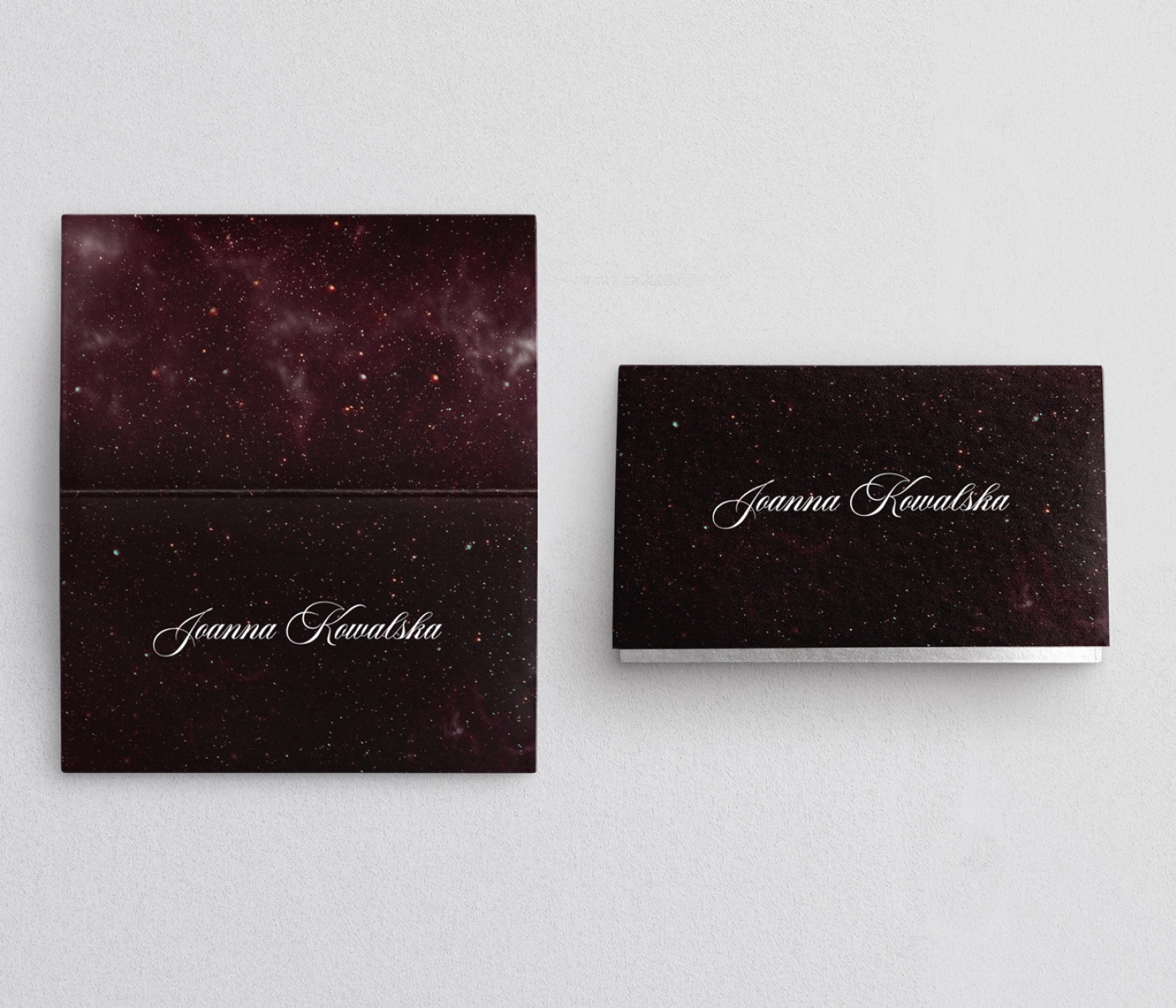 Winietki ślubne składane Galaxy - Motyw 3