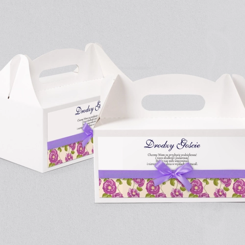 Pudełko na ciasto weselne Laura Motyw 5