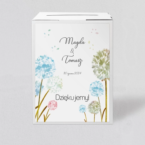 Pudełko na koperty i pieniądze Biały Czas - Motyw 4