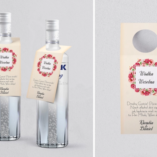 Zawieszka na alkohol oczko Love Motyw 16