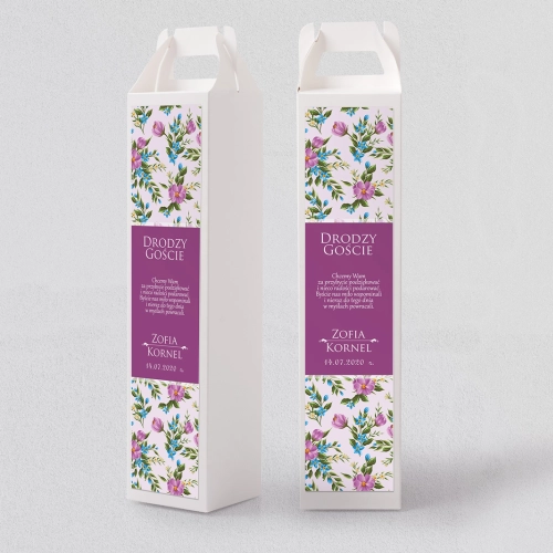 Pudełko na alkohol Kwiatowe Pole Motyw 2