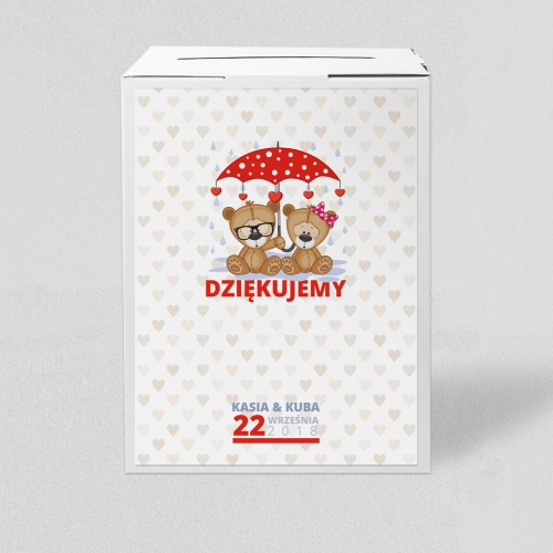Pudełko na koperty i pieniądze Uroczy Deszcz Motyw 14