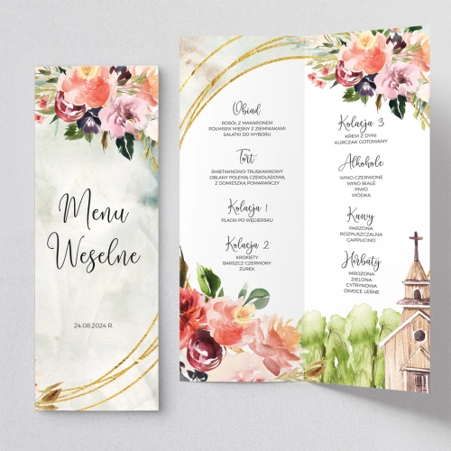 Menu Weselne Spring Love - Motyw 1