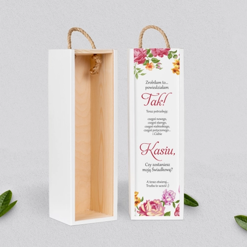 Prośba o Świadkowanie - SNW biała Serce Kwiat Motyw 6