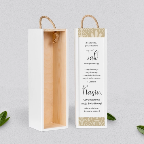 Prośba o Świadkowanie - SNW biała Vintage Motyw 1