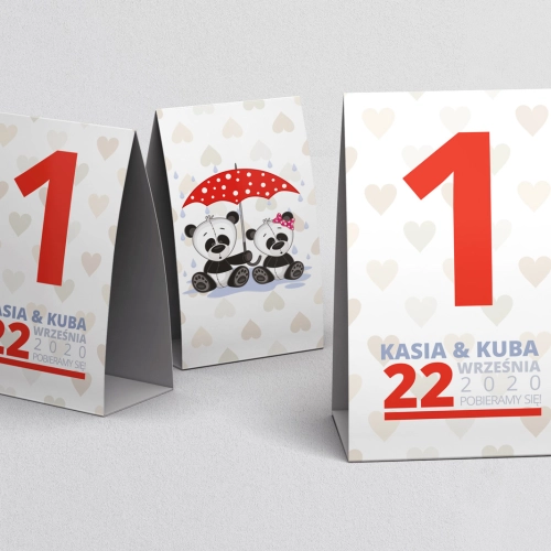 Numerki na stół Uroczy Deszcz Motyw 8