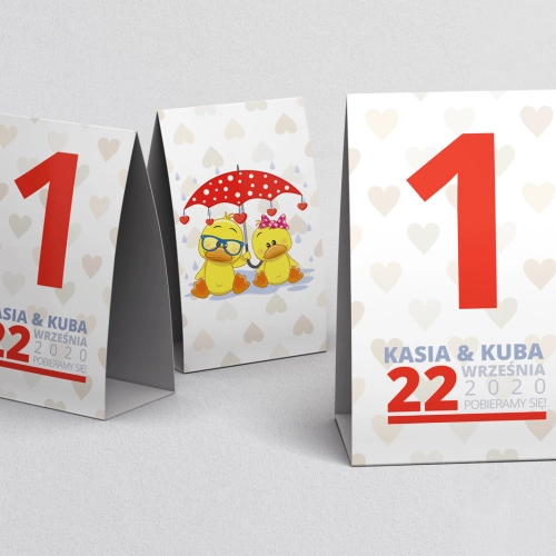 Numerki na stół Uroczy Deszcz Motyw 5