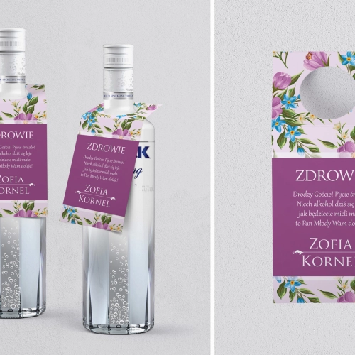 Zawieszka na alkohol oczko Kwiatowe Pole Motyw 2