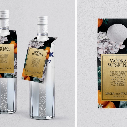 Zawieszka na alkohol oczko Amore - zlote - Motyw 2