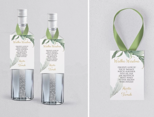 Zawieszka na alkohol Liście - Motyw 3