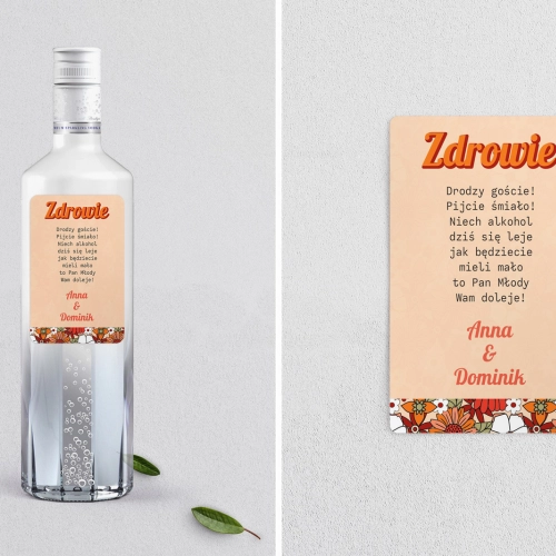 Naklejki na alkohol - Retro Style Motyw 3