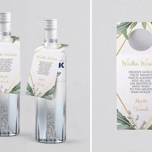 Zawieszka na alkohol oczko Liście Motyw 1