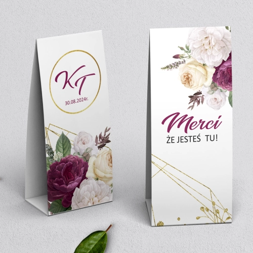 Podziękowanie Merci - Pudełeczko Modena Motyw 1